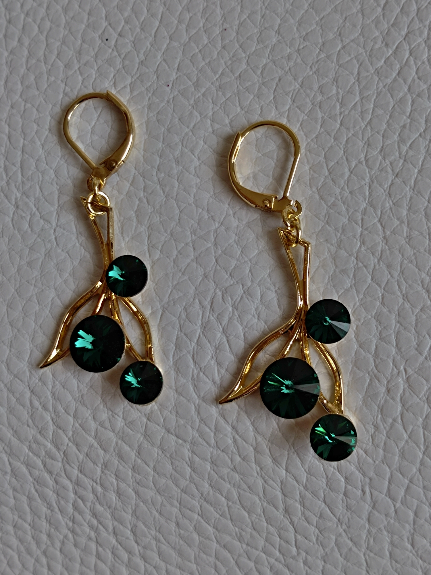 Náušnice visiace – Emerald