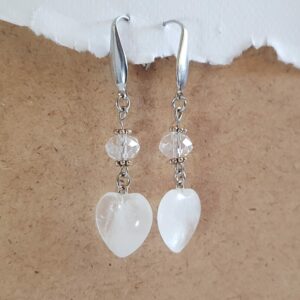 Visiace náušnice s krištálom