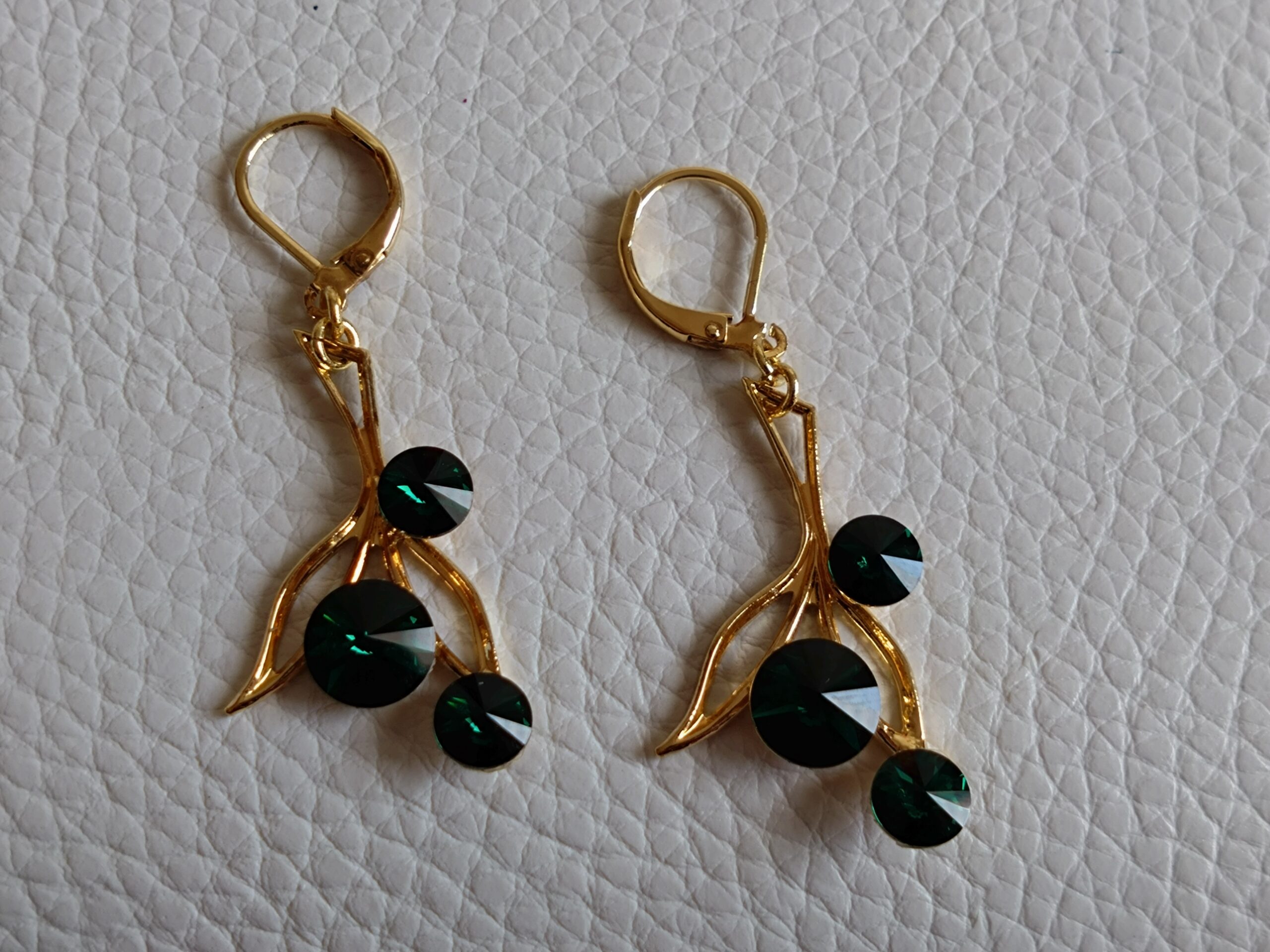 Náušnice visiace – Emerald – Obrázok 2