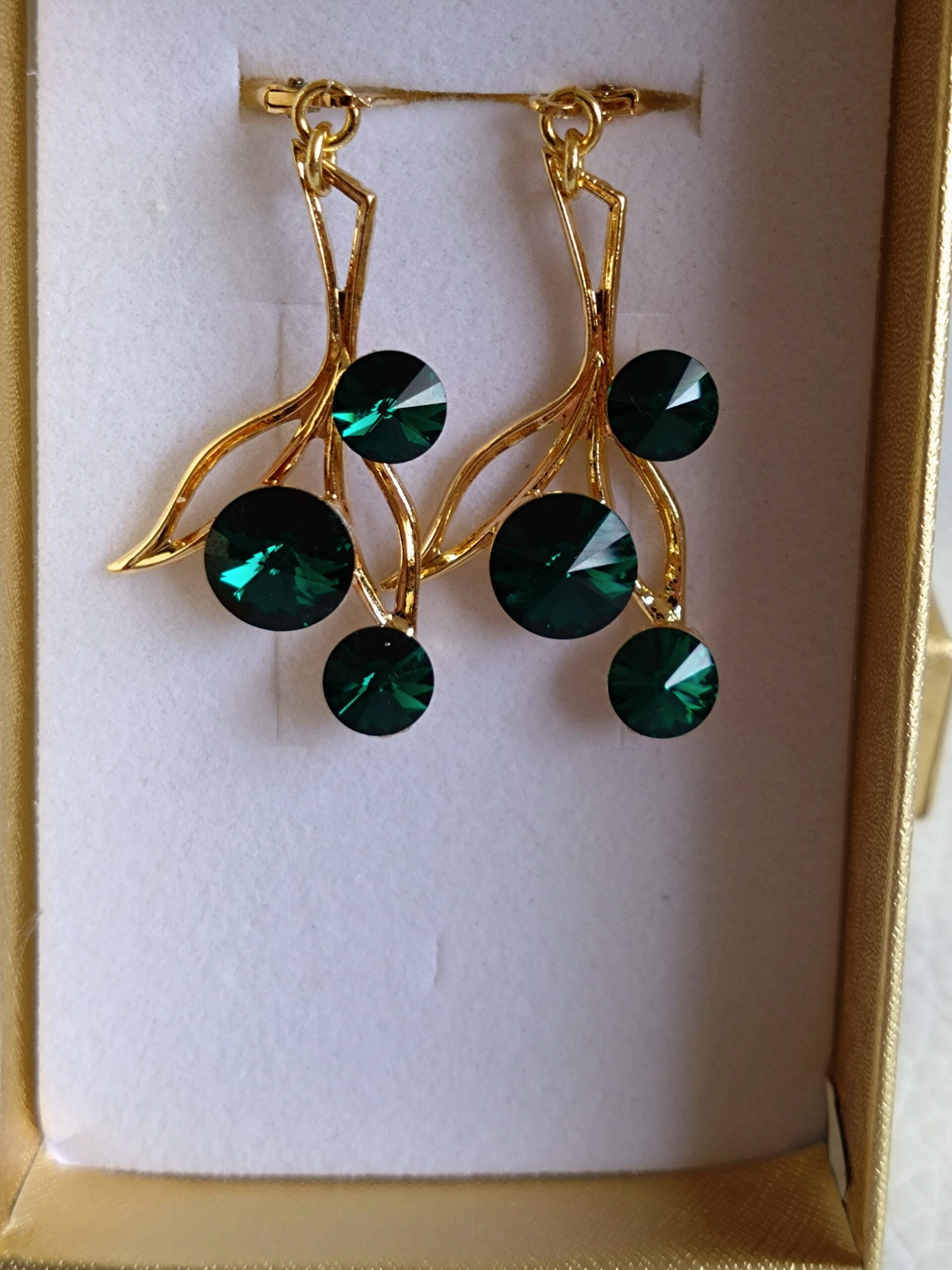 Náušnice visiace – Emerald – Obrázok 3